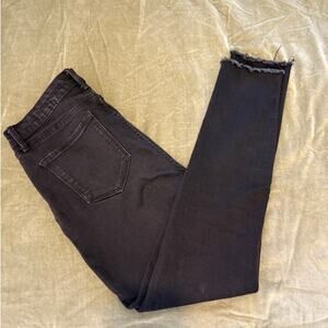 Sanctuary Denim Black High Rise Social Ankle Skinny Fray Hem 29